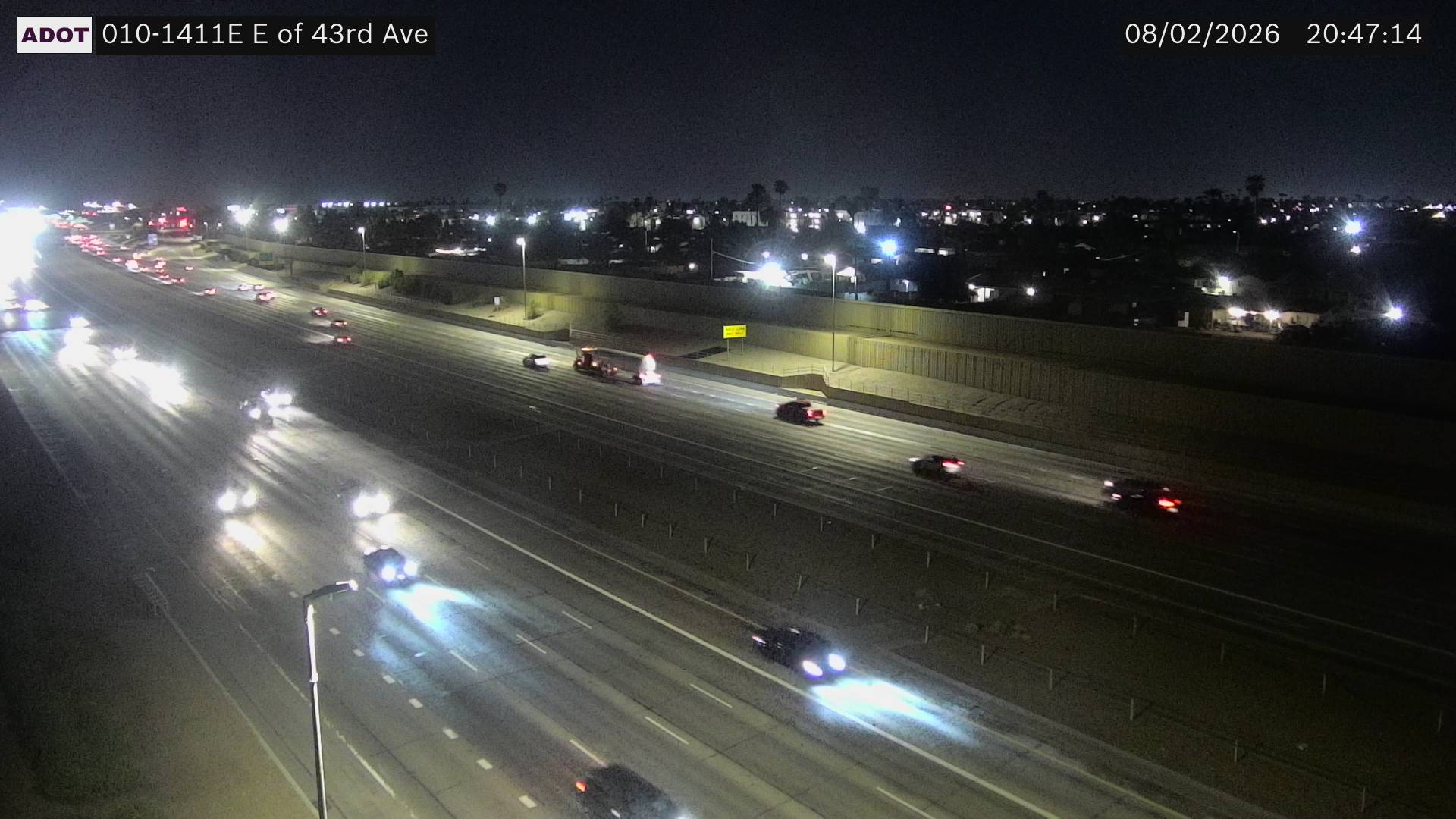 Nearest traffic camera for I10 @ N 43RD AV WB EO ,PHX