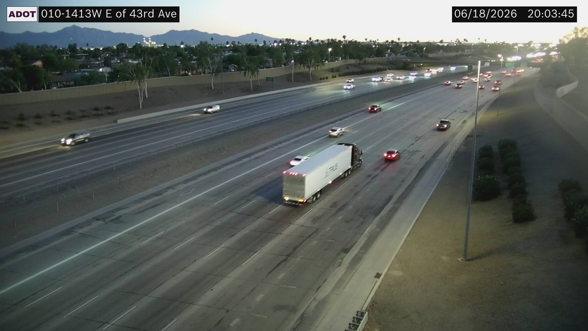I-10 WB 141.30 @E of 43rd Ave